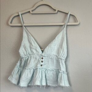 Ocean Drive Light Blue Buttoned Camisole